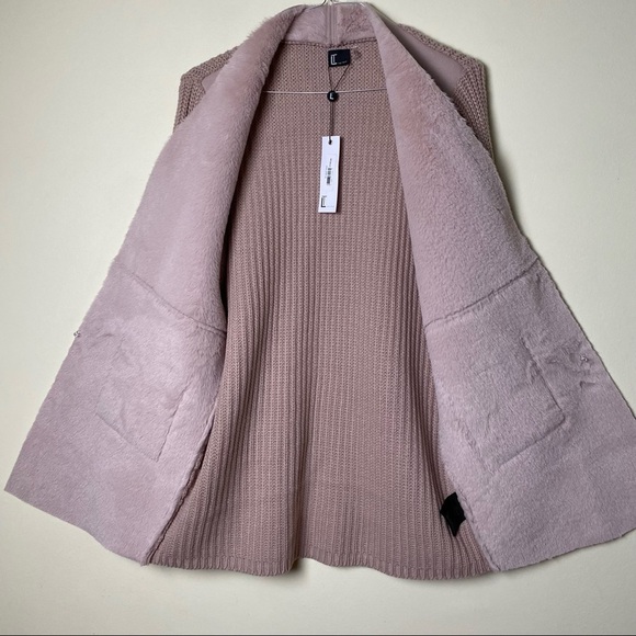 NEW LOVE TOKEN Knit Cardigan w/Faux Fur. Size M - Picture 4 of 10